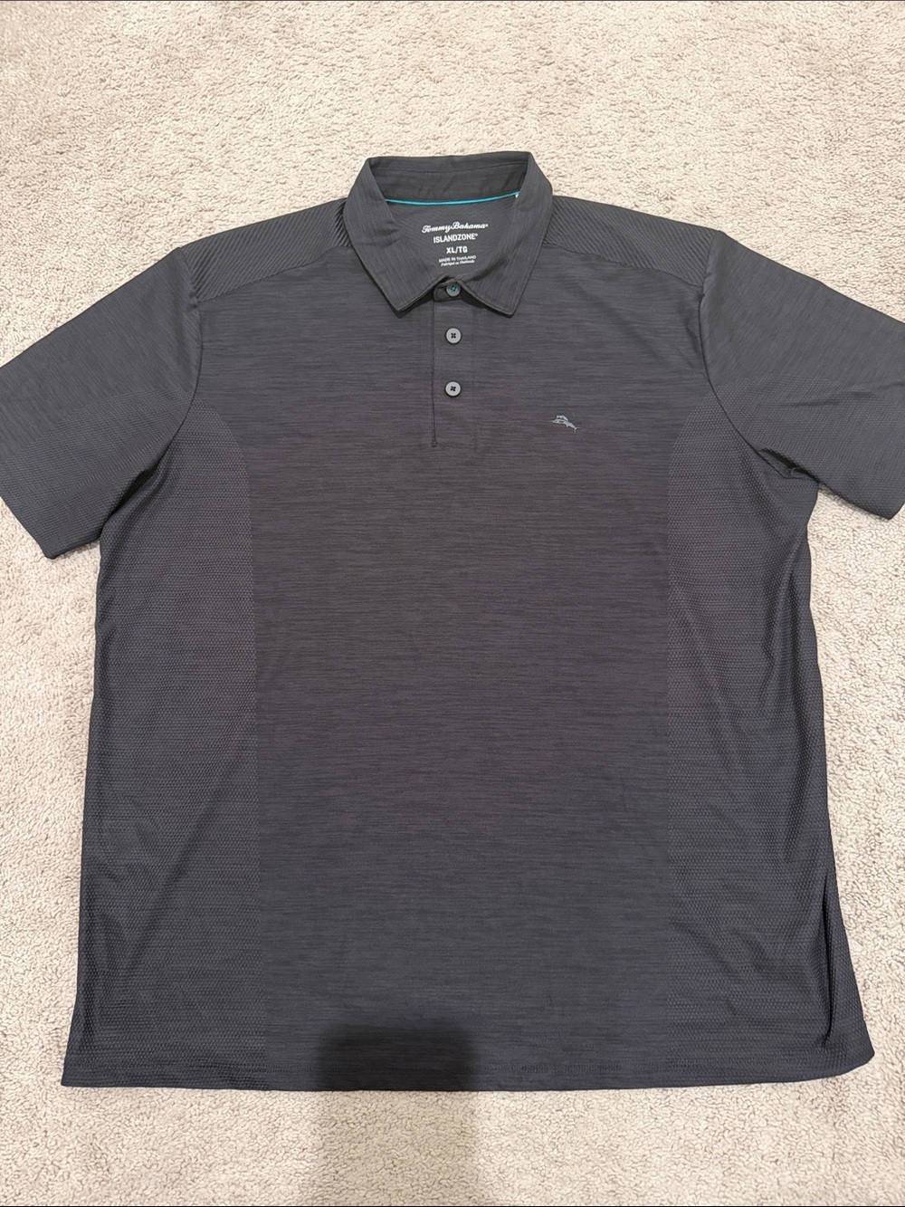 Tommy Bahama Men's Charcoal Heather Performance Polo